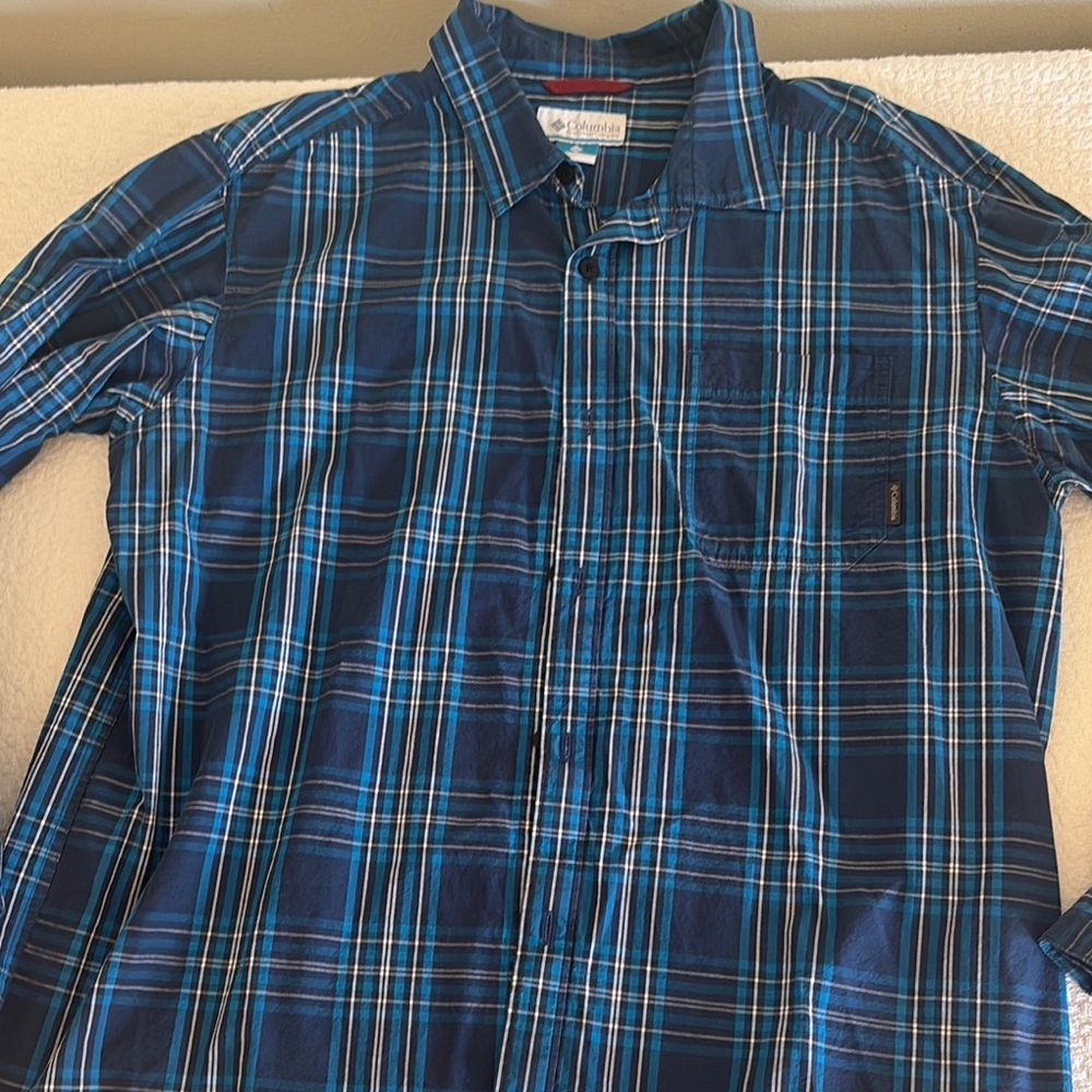 Gorgeous COLUMBIA Long Sleeve Plaid Shirt - XL
